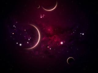 Obraz na płótnie Canvas Planets and Nebulas