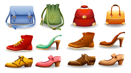 Fototapeta premium Shoes and bags