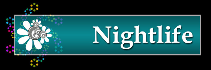 Nightlife Black Colorful Neon Horizontal 