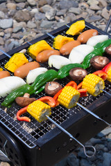 バーベキュー　BBQ　屋外　網