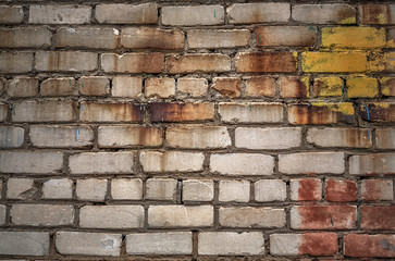 Old ruined brickwall