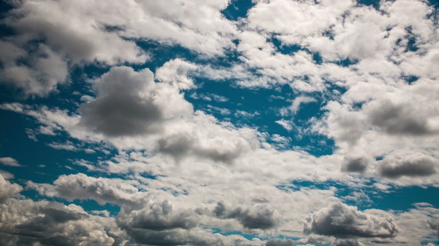Timelapse of the blue sky moving clouds - 4K ULTRA HD, 4096x2304.