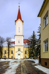 Fototapeta na wymiar Church in Liptovsky Mikulas, Slovakia