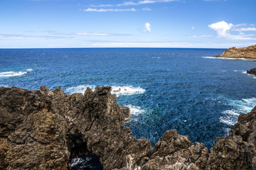 Madeira island seaside, Portu Moniz, Portugal