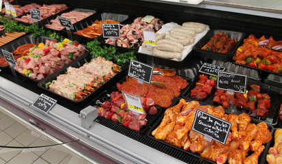 étalage boucherie