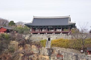 Fototapeta na wymiar Korean Traditional Architecture, ChokSeongru, in Jinju, Korea