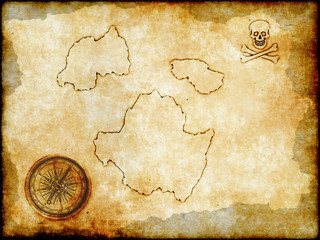  Pirate map on vintage paper
