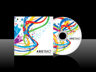 abstract colorful cd template