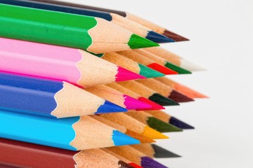 Colored pencils set - Stock image macro.