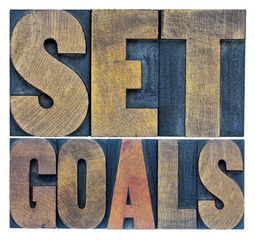 set goals typography abstract