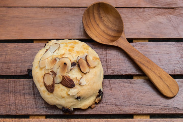 Cranberey Scone  with peanut and almond , close up