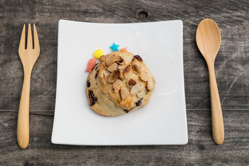 Cranberey Scone  with peanut and almond , close up