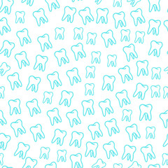 vector seamless tooth pattern - 87085807