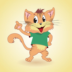 Cat cartoon illustration