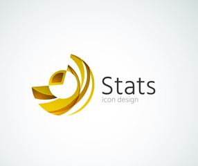 Statistics company logo design. Vector illustration. 
