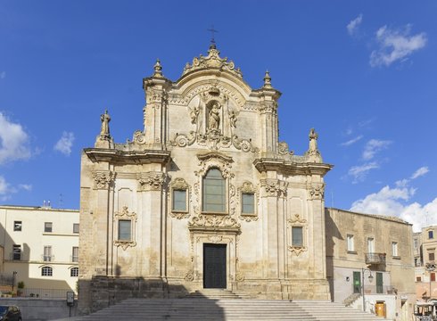 San Francesco d'Assisi church in Matera, Basilicata, Italy
