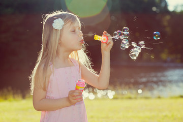 Portrait of a child in the park