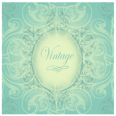 Vintage border with sample text on a seamless background