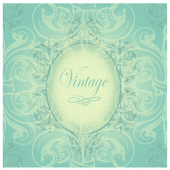 Vintage border with sample text on a seamless background