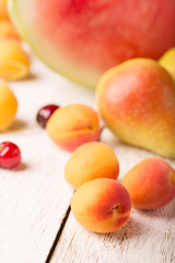 Tasty apricot and other fruits