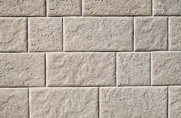 Decorative relief cladding slabs imitating granite on wall