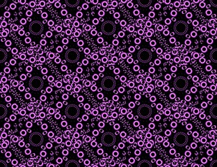 seamless pattern of glowing circles