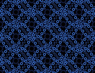 seamless pattern of glowing circles