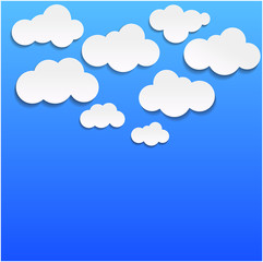 Vector illustration of clouds