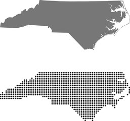 Fototapeta na wymiar map of North Carolina