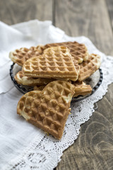 heart shaped waffles