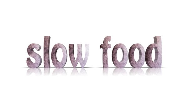 slow Food 3d word 