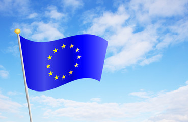 European Union Flag Against Sky