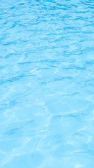 Blue water in swimming pool