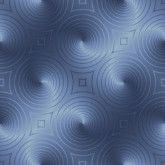 Blue circular shapes creates an interesting effect pattern. Optical illusion.