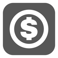 The dollar icon. Cash and money, wealth, payment symbol. Flat