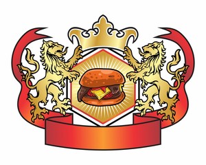 Obraz premium golden lion burger