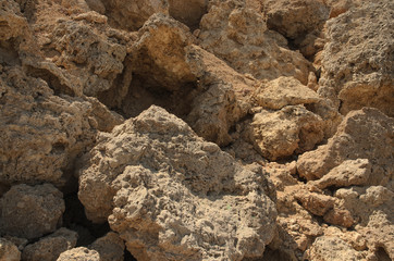 The rocky coast in Egypt
