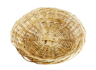 Fototapeta premium Wicker basket on white background