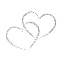 Zwei Herzen, Handzeichnung