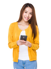 Fototapeta premium Asian Woman use of the cellphone