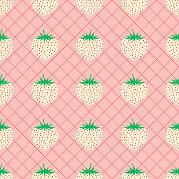 Pineberry seamless pattern