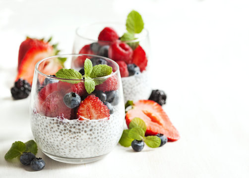 Chia Seed Pudding With Berries