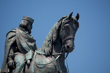 Fototapeta na wymiar Giuseppe Garibaldi Statue at Gianicolo - Rome, Italy