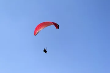 Printed kitchen splashbacks Air sports Paraglider in the air