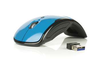 Foldable modern arc mouse isolated on the white background