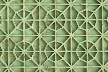 Circle and line green metal texture