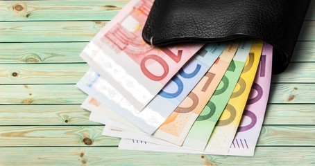 Wallet, European Union Currency, Currency. © BillionPhotos.com