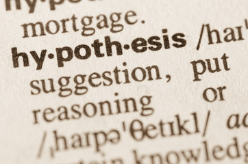 Dictionary definition of word hypothesis