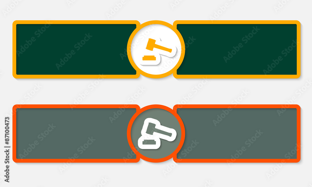 Poster abstract text frames for your text and justice symbol