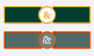 Fototapeta premium Abstract text frames for your text and ampersand